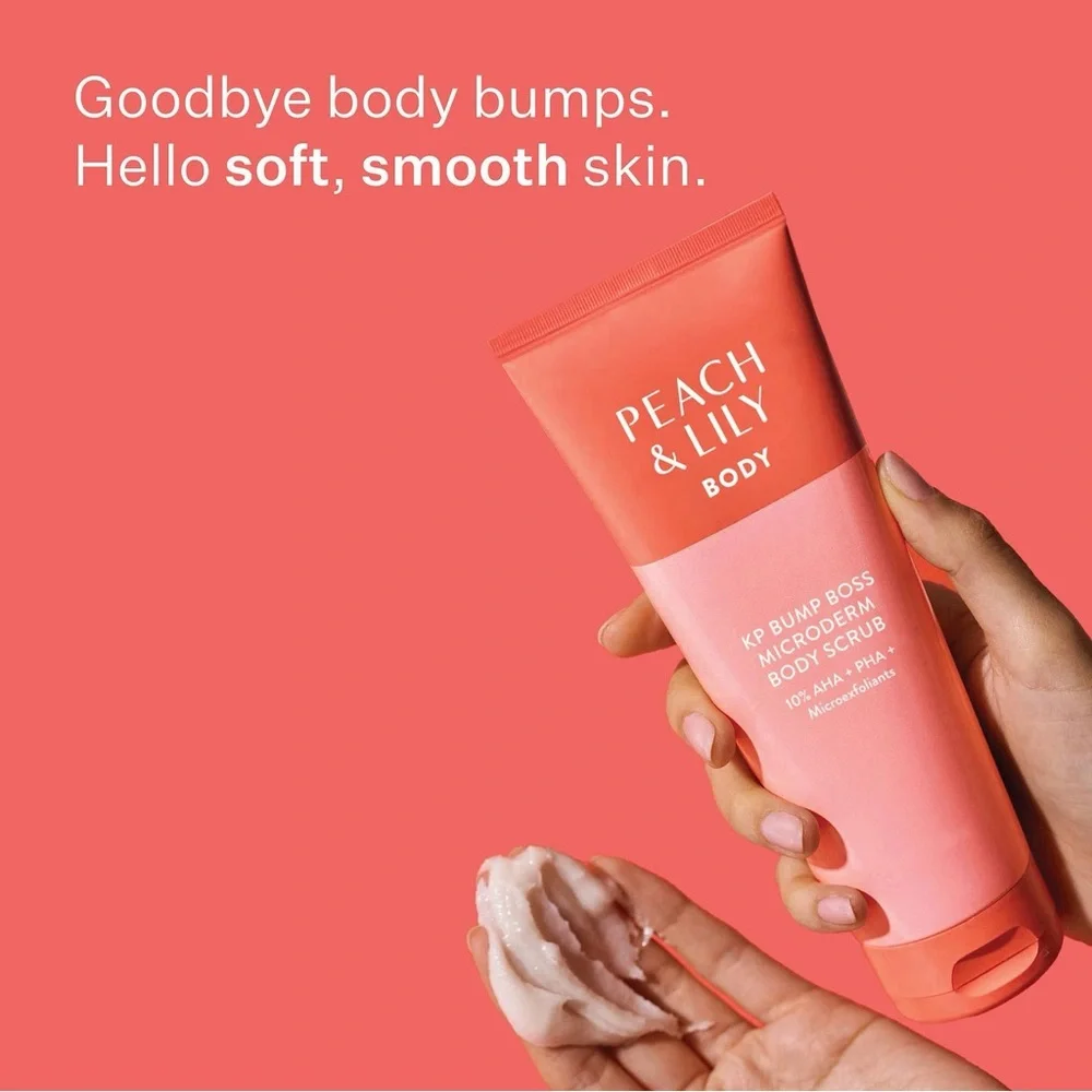 Peach & Lily KP Bump Boss Microderm Body Scrub Smoothing Lotion Travel Set